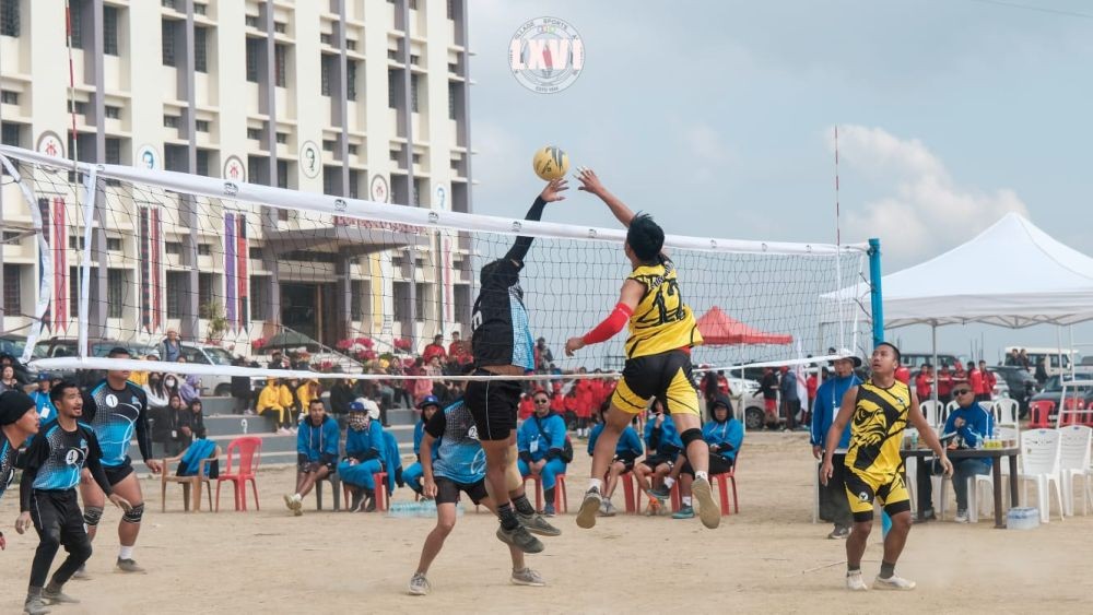 Players on Day 4 of the ongoing 66th KVSA Meet 2024 in Kohima on January 17.